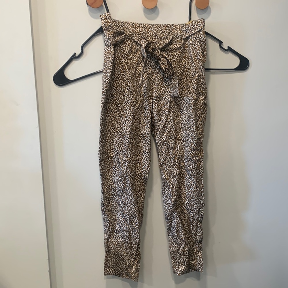 Leopard Print Work Pants - image 1